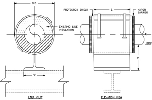 CS-1010 Resting Cold Shoe (Split-T Base, 180 Insulation)