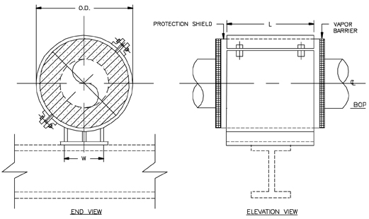 CS-1031 Resting Cold Shoe (Double-T Base, 360 Insulation, with Bolts)