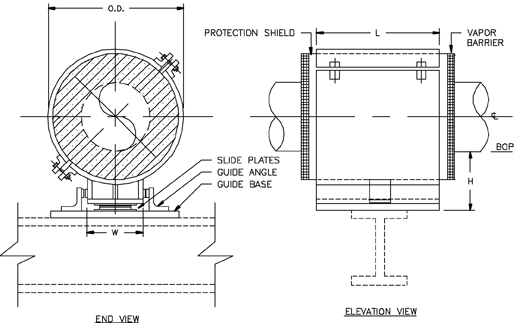 CS-3031 Sliding Cold Shoe (Double-T Base, Guided, without Thrust Plates)