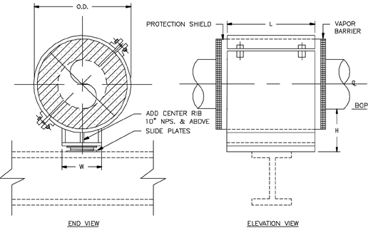 CS-3033 Sliding Cold Shoe (Double-T Base, Unguided, without Thrust Plates)