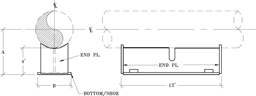 Fig. 100-Support: T-Bar Cradle Support & Structural Anchor