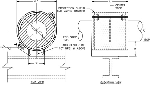 HS-2020 Anchor Hot Pipe Shoe (U-Type Base, Welded)