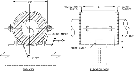 HS-4001 Guided Hot Pipe Shoe (Without Base)