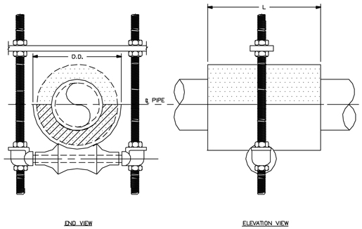 HS-6050 Misc. Hot Pipe Shoe (Hanging Roller)