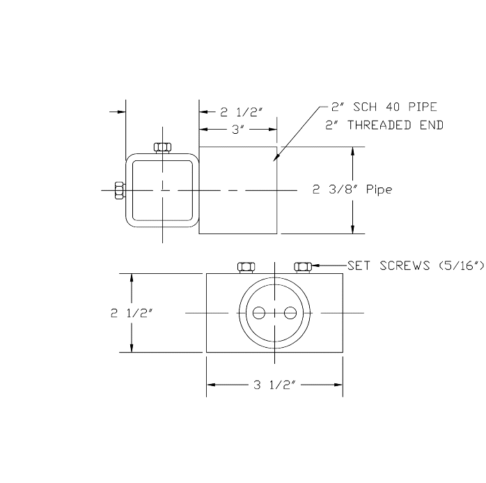 IS-720 Threaded-Secondary Support