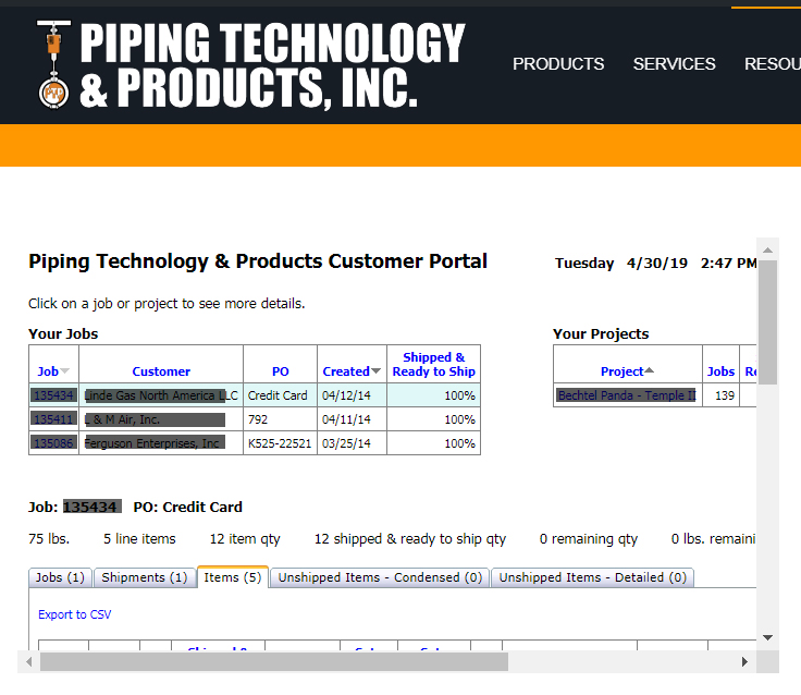 Customer portal